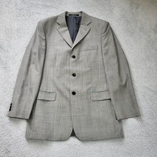 Balmain Paris Suit Jacket Size 40 Medium Grey Wool Single Breasted Designer