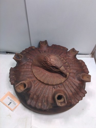 Carved wooden french grolle - wooden,