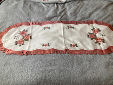 Rectangle Spanish Tablecloth Polyester Blend With Floral Pattern 42x15Inch