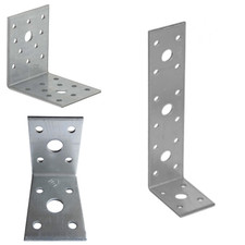 Corner Angle Bracket L shape Heavy Duty Right Metal Galvanised 2.5mm thick 