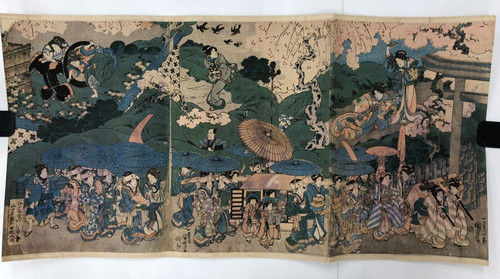 Kuniyoshi woodblock print - woodblock,