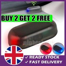 UK Fake Solar Car Alarm LED Light Security System Warning Theft Flash Blinking