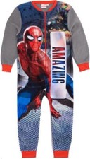 Kids Boys Marvel Spiderman One Piece Loungewear All in One Jumpsuit
