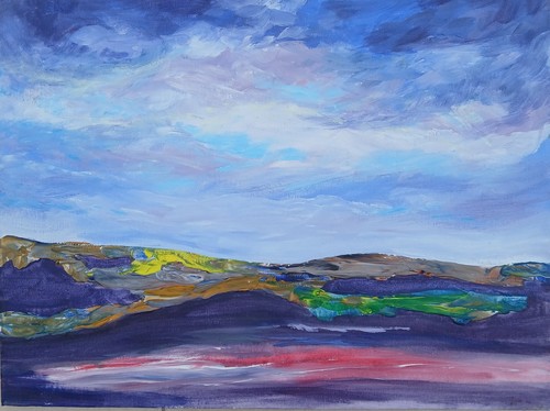Original landscape painting - , on