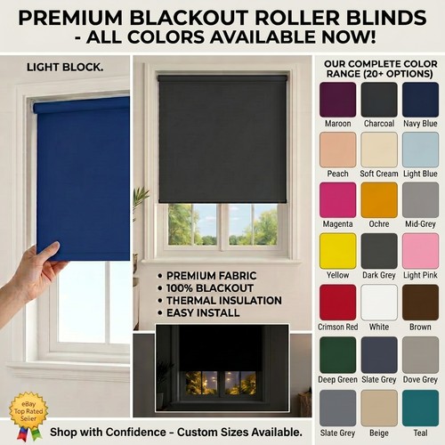 100 blackout roller blinds - blackout,