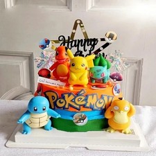13 PCS/Set Pokemon Cake Decoration Toppers Pikachu Happy Birthday Pokemon UK