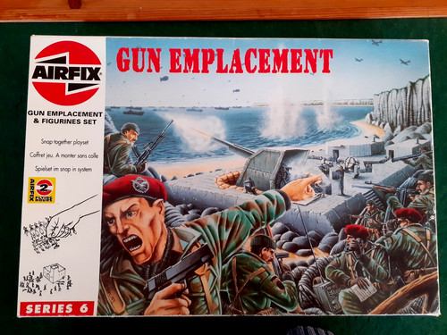 Airfix gun emplacement - gun,