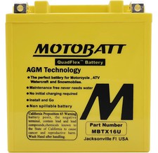 MBTX16U MOTOBATT 19Ah Battery