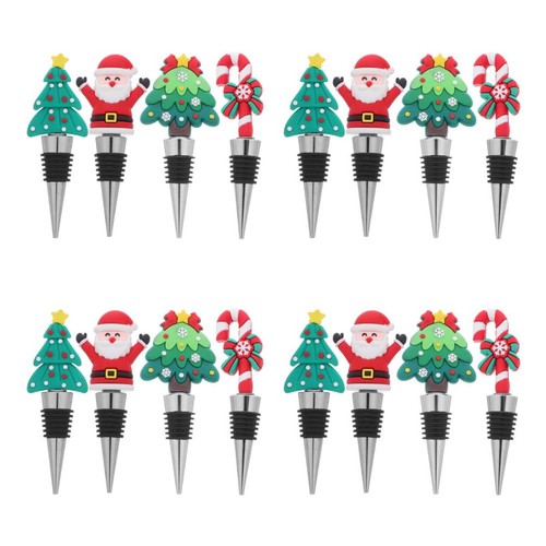 Holiday wine bottle stoppers - holiday,