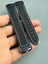 20mm BLACK Nylon Rubber Watch
