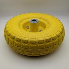 S4U Puncture Proof Sack Truck Wheel 10" Trolley Tyre Heavy Duty Yellow