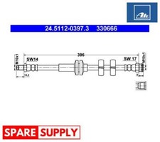 BRAKE HOSE FOR ALFA ROMEO ATE