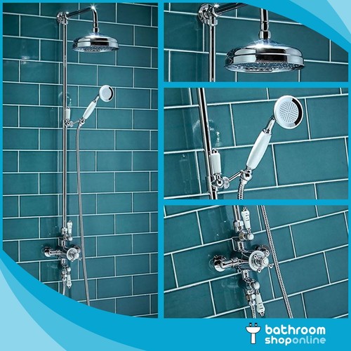 Traditional exposed shower - traditional,