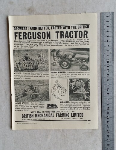 Ferguson tractor advertisement - ferguson,