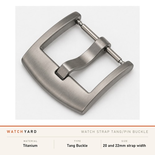 Titanium tang buckle 20mm - titanium,
