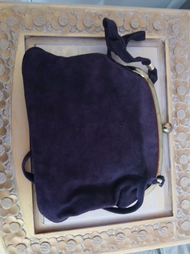 1940s vintage suede purple - suede,