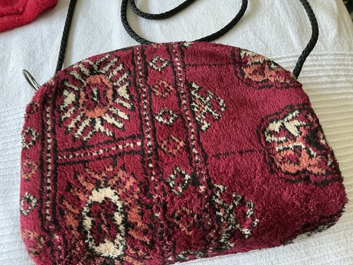 Small carpet clutch bag with - bag,