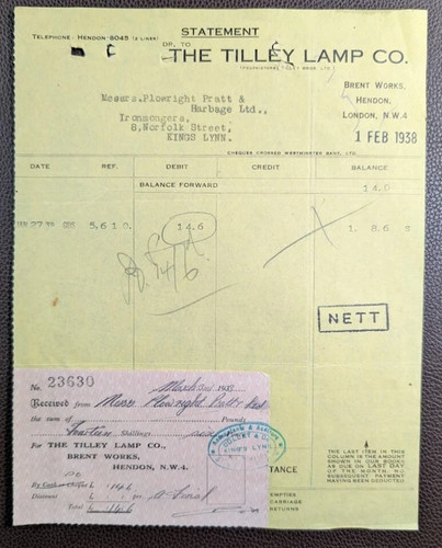1938 tilley lamp - tilley,