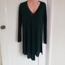 Women's Green Zara Sheer Beach Cover Up Dress Size Medium
