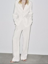 ZARA LADIES WHITE LINEN BLEND