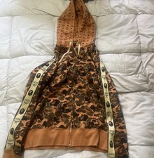 Bape X MCM camo Zip Hoody