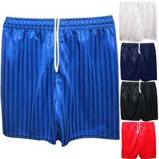 Unisex Mens Womens Pe Shorts Shadow Striped Sports Football Gym Jogging Adults