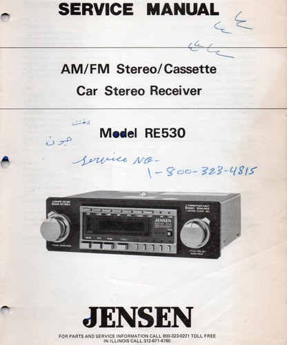 Service manual repair jensen - service,
