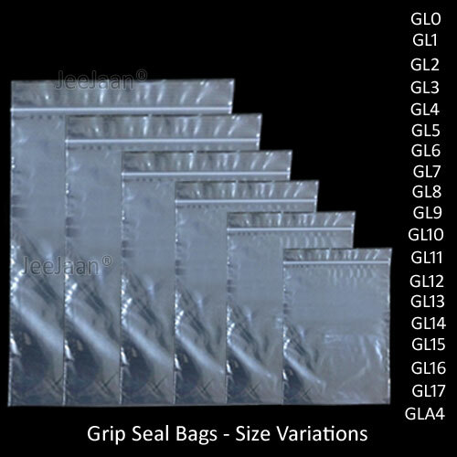 Grip lock bags - bags, sealable