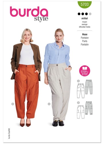 Burda 5703 misses pants - burda,