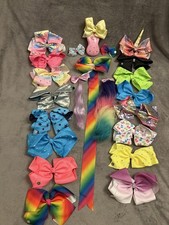 Jojo Siwa Hair Bow Bundle 21 Bows, + Jojo Siwa brush + bow storage bow  ￼