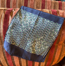 Vintage  Unused Jaeger Silk Scarf  with Hand-Rolled Edges - 120 x 25 cms