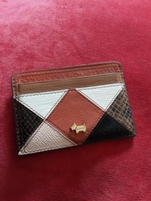 Radley Small Leather Card Holder Harlequin Multi Coloured  Excellent Condition