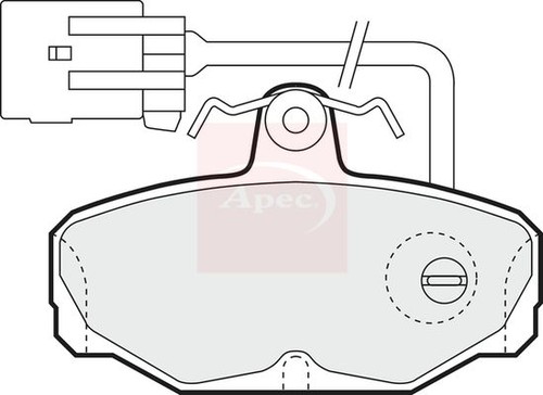 Apec pad775 brake - pad, set