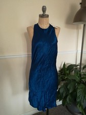 Ladies Zara size L blue satin