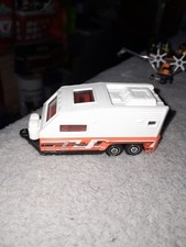 MATCHBOX ORANGE, WHITE TRAVEL TRAILER