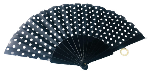 Hand fan portable black white - hand,