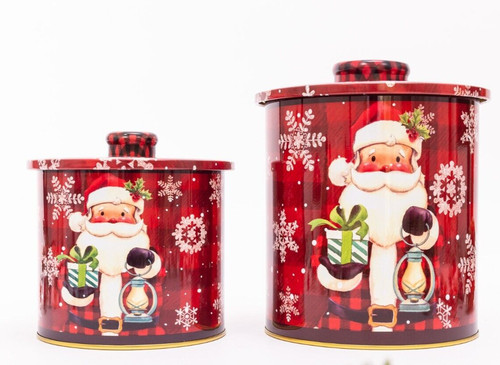 Christmas tins jars storage - jars,