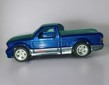 HOT WHEEL GMC SYCLONE CUSTOM ‘91 BLUE PICK-UP NEW WHEELS RUBBER TYRES NICE 1:64