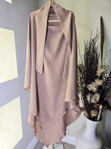 Overhead khimar camel hijab - overhead,