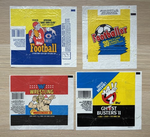 Topps gum card wax wrappers - 4,