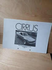 Cirrus Vintage Sales Brochure The Winner Of The British Styling Competition 1971
