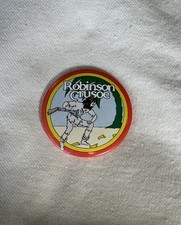Vintage Rare 80s Robinson Crusoe Pin Badge