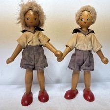 Polish Wooden Peg Dolls 1960s