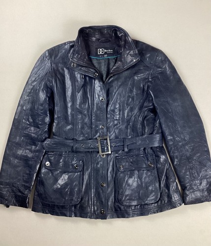 Vintage belted leather - belted, jacket