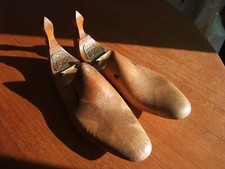 Vintage pair wooden - of, shoe