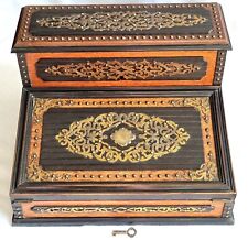 ANTIQUE BRASS MOUNTED OAK