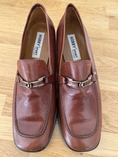 Hobby Sport Ladies Classic Leather Brogue Loafer Shoes Size 5 / 38 Brand New