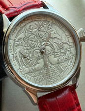 Vintage Watch Mechanical Masonic Wrist Mens Molniya Russian Soviet USSR Strap