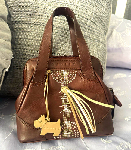 Radley brown leather top - brown,