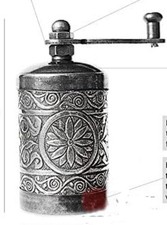 Dark Silver Acar Turkish Pepper Spice Grinder  Mill Small